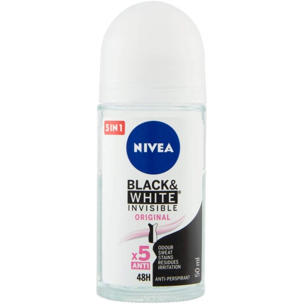 NIVEA DEODORANTE ROLL ON 50ML.INVISIBLE FOR WHITE&BLACK ORIGINAL