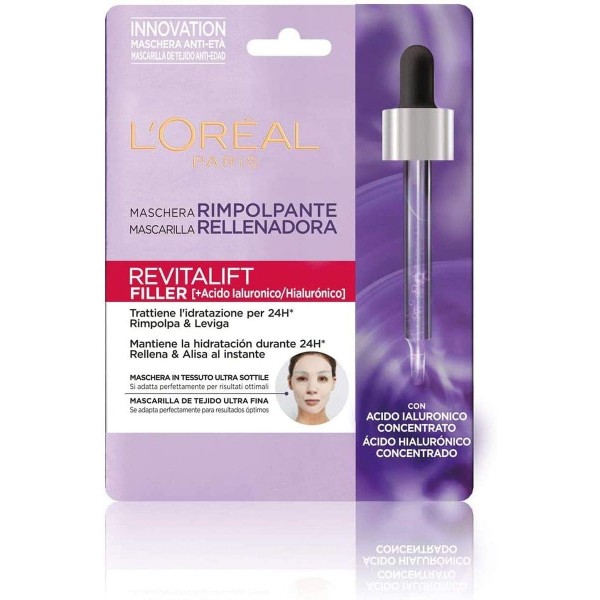 L'OREAL REVITALIFT FILLER MASCHERA RIMPOLPANTE CON ACIDO IALURONICO CONCENTRATO