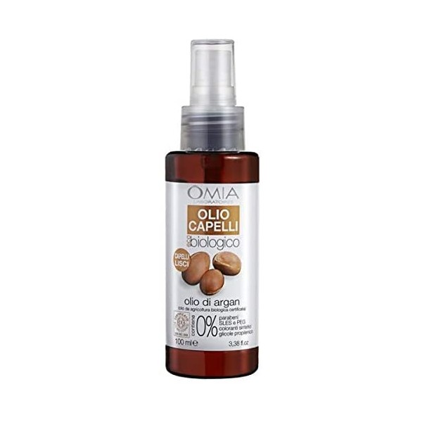 OMIA OLIO CAPELLI BIOLOGICO 100ML.OLIO DI ARGAN