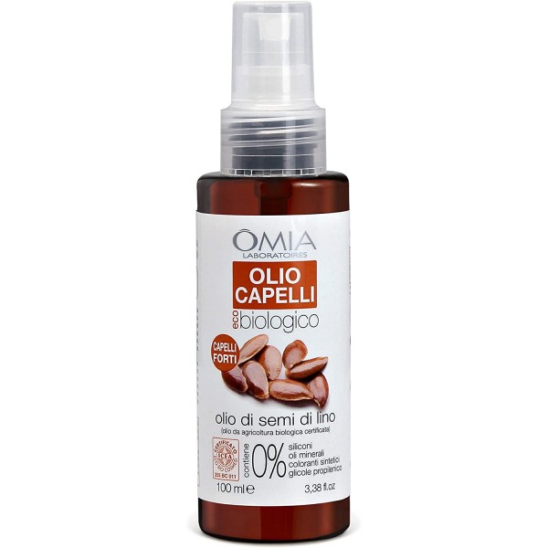 OMIA OLIO CAPELLI BIOLOGICO 100ML.OLIO DI SEMI DI LINO