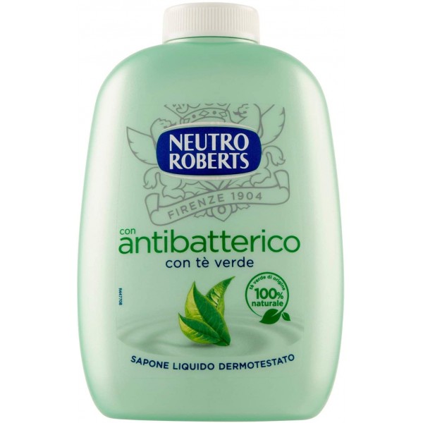 NEUTRO ROBERTS SAPONE LIQUIDO RICARICA 200ML.ANTIBATTERICO CON TÈ VERDE