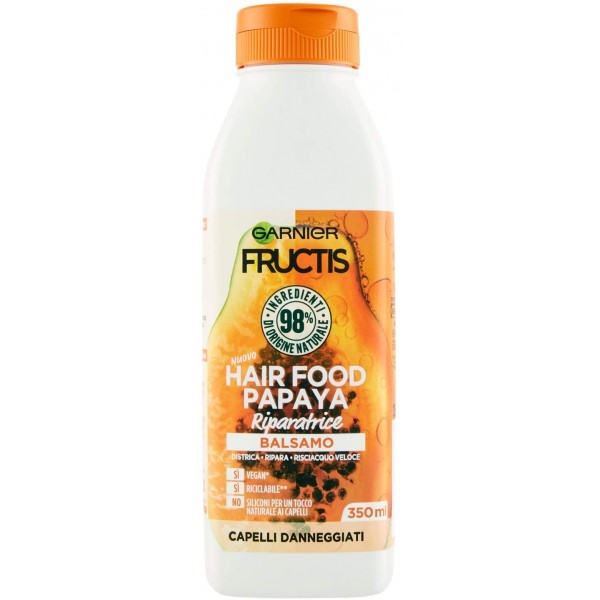 GARNIER FRUCTIS HAIR FOOD BALSAMO RIPARATORE 350ML.PAPAYA PER CAPELLI DANNEGGIATI