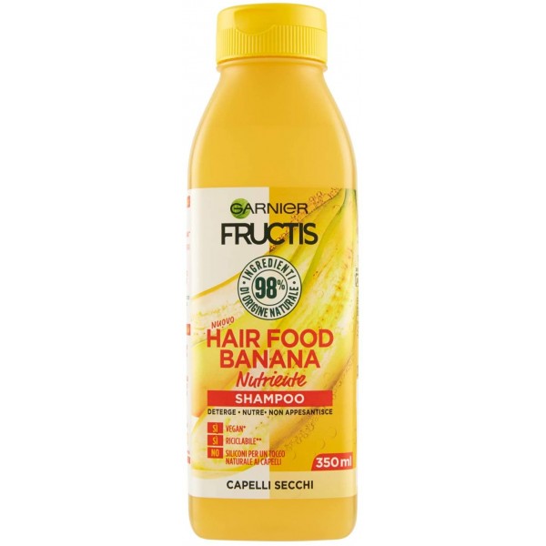 GARNIER FRUCTIS HAIR FOOD SHAMPOO NUTRIENTE 350ML.BANANA PER CAPELLI SECCHI