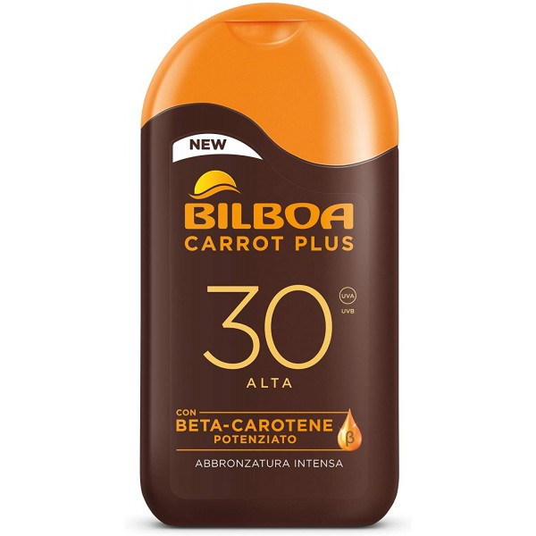 BILBOA CARROT PLUS LATTE SOLARE FP30 PROTEZIONE ALTA 200ML.CON SETA-CAROTENE POTENZIATO