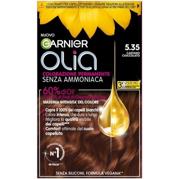 GARNIER OLIA COLORAZIONE PERMANENTE 5.35 CASTANO CIOCCOLATO