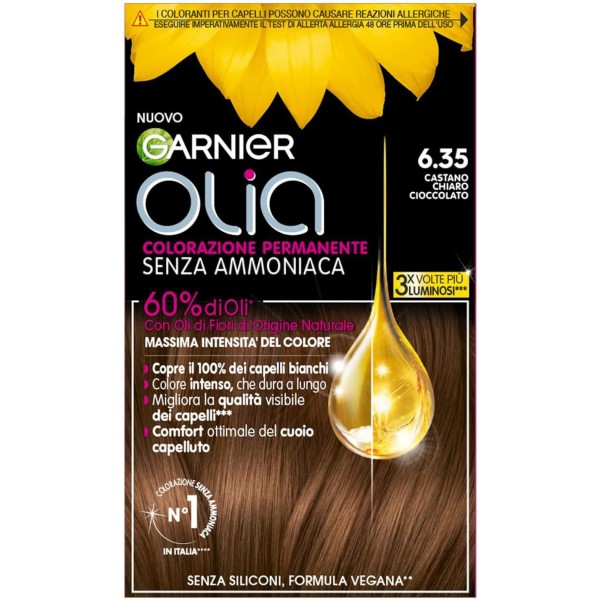 GARNIER OLIA COLORAZIONE PERMANENTE 6.35 CASTANO CHIARO CIOCCOLATO