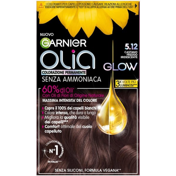 GARNIER OLIA COLORAZIONE PERMANENTE 5.12 CASTANO FREDDO IRIDESCENTE
