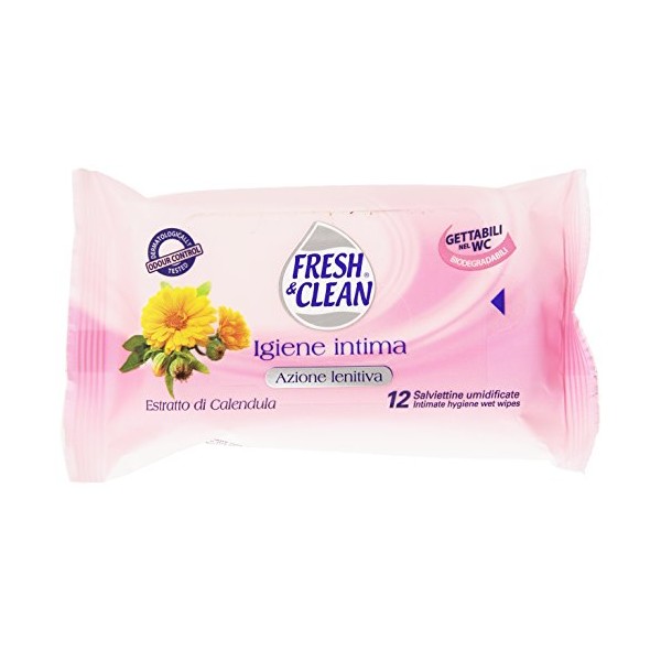 FRESH&CLEAN SALVIETTE INTIME AZIONE LENITIVA PZ.12 ESTRATTO DI CALENDULA