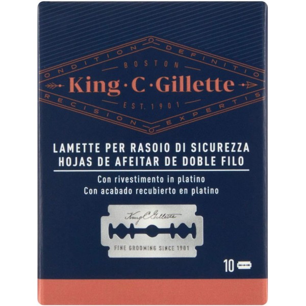 GILLETTE KING C LAMETTE PER RASOIO DI SICUREZZA 10PZ.