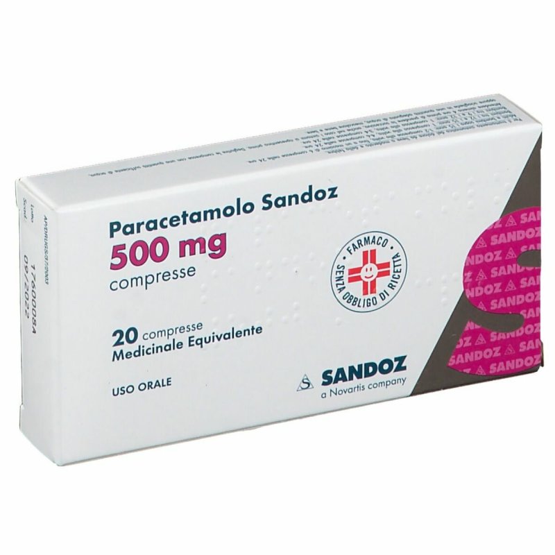 Paracetamolo 500mg Sandoz 20 Compresse
