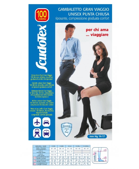 Scudotex Gambaletto Unisex Gran Viaggio Punta Chiusa Blu 4