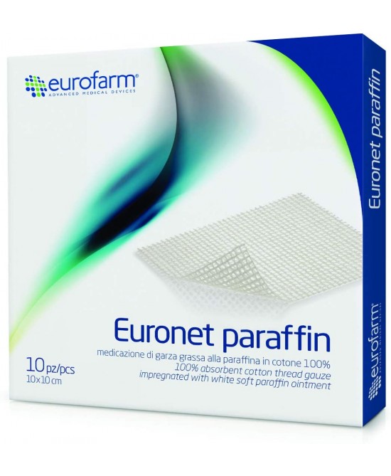Medicazione In Garza Grassa Paraffinata Euronet Paraffin 10x10cm 10 Pezzi
