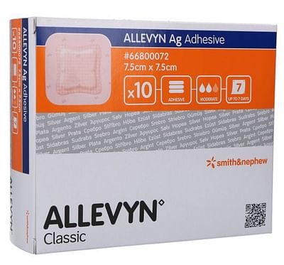 Allevyn Adhesive Ag 7,5x7,5 10 Medicazioni