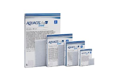 Medicazione In Hydrofiber E Ioni Argento Intessuta In Lyocell Aquacel Ag + Extra 1x45cm 5 Pezzi