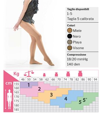 Kamila Collant Mabel 140 Denari Maglia Liscia Nero 3