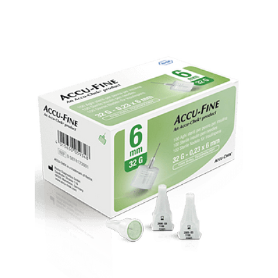 Ago Per Penna Da Insulina Accu Fine Pen Needle Accu Chek Gauge 32 X 6mm 100 Pezzi