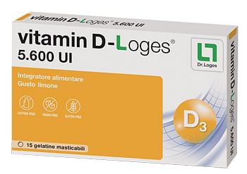 Vitamin D Loges 15 Gelatine Masticabili Gusto Limone