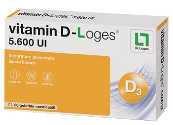 Vitamin D Loges 30 Gelatine Masticabili Gusto Limone 42 G