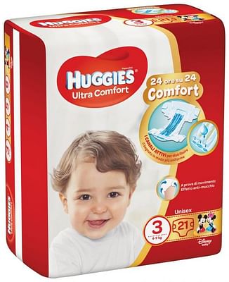 Pannolino Huggies Ultra Comfort Base 3 21 Pezzi
