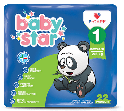 Pannolino Babystar 2/5kg T1 22 Pezzi