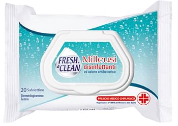 Disinfettante Fresh&Clean Salviettine 20 Pezzi