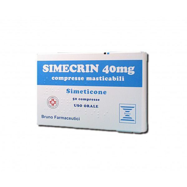 Simecrin 40mg Per Gonfiore Addominale E Meteorismo 50 Compresse Masticabili