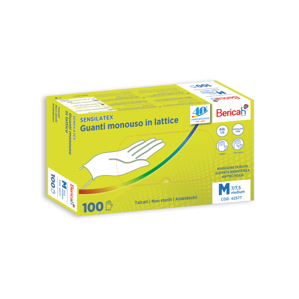 Guanti Monouso In Lattice M 100 Pezzi Sensilatex