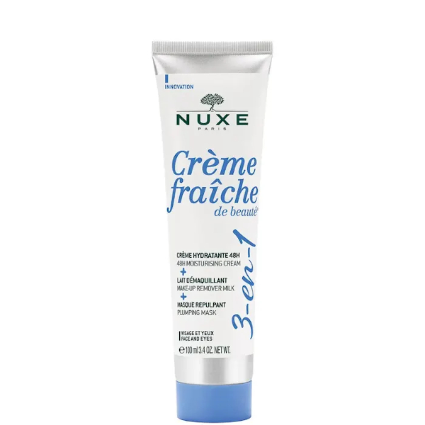 Nuxe Crème Fraîche De Beaute 3In1 Crema Idratante 48H/Latte Struccante/Maschera Rimpolpante 100ml
