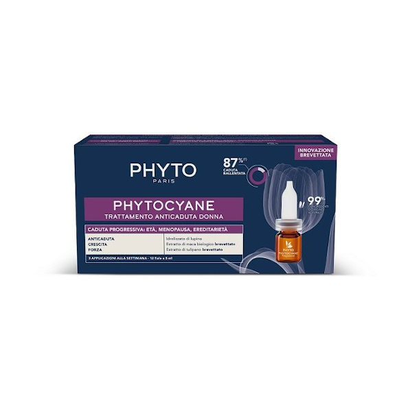 Phyto Phytociane Trattamento Anticaduta Donna Caduta Progressiva 12 Fiale Da 5ml