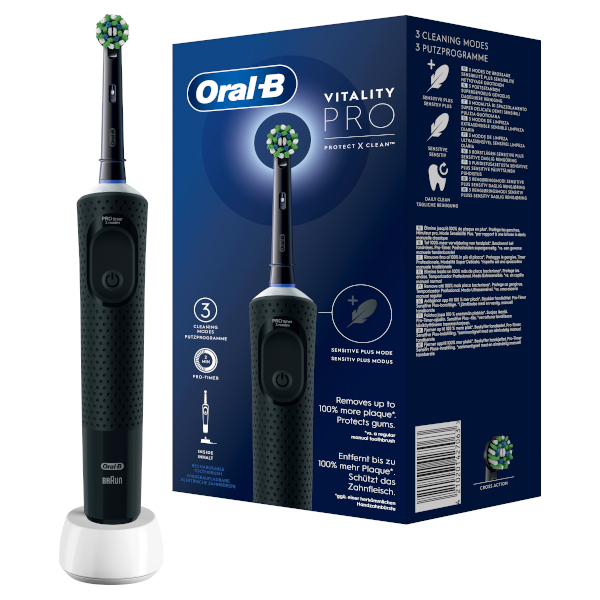 Oral-B Spazzolino Elettrico Ricaricabile Vitality Pro Nero Con 1 Testina