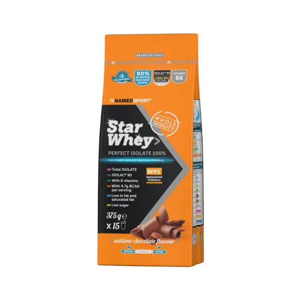 Named Sport Star Whey Isolate Integratore Gusto Sublime Chocolate 375g