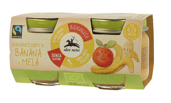 BABY FOOD BIO Omogeneizzato Banana E Mela 2 X 80 G