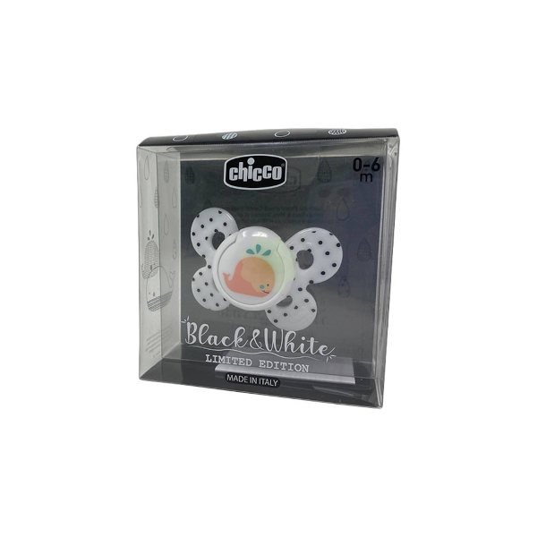 Chicco Succhicco Comfort Silicone Black&White 0-6m