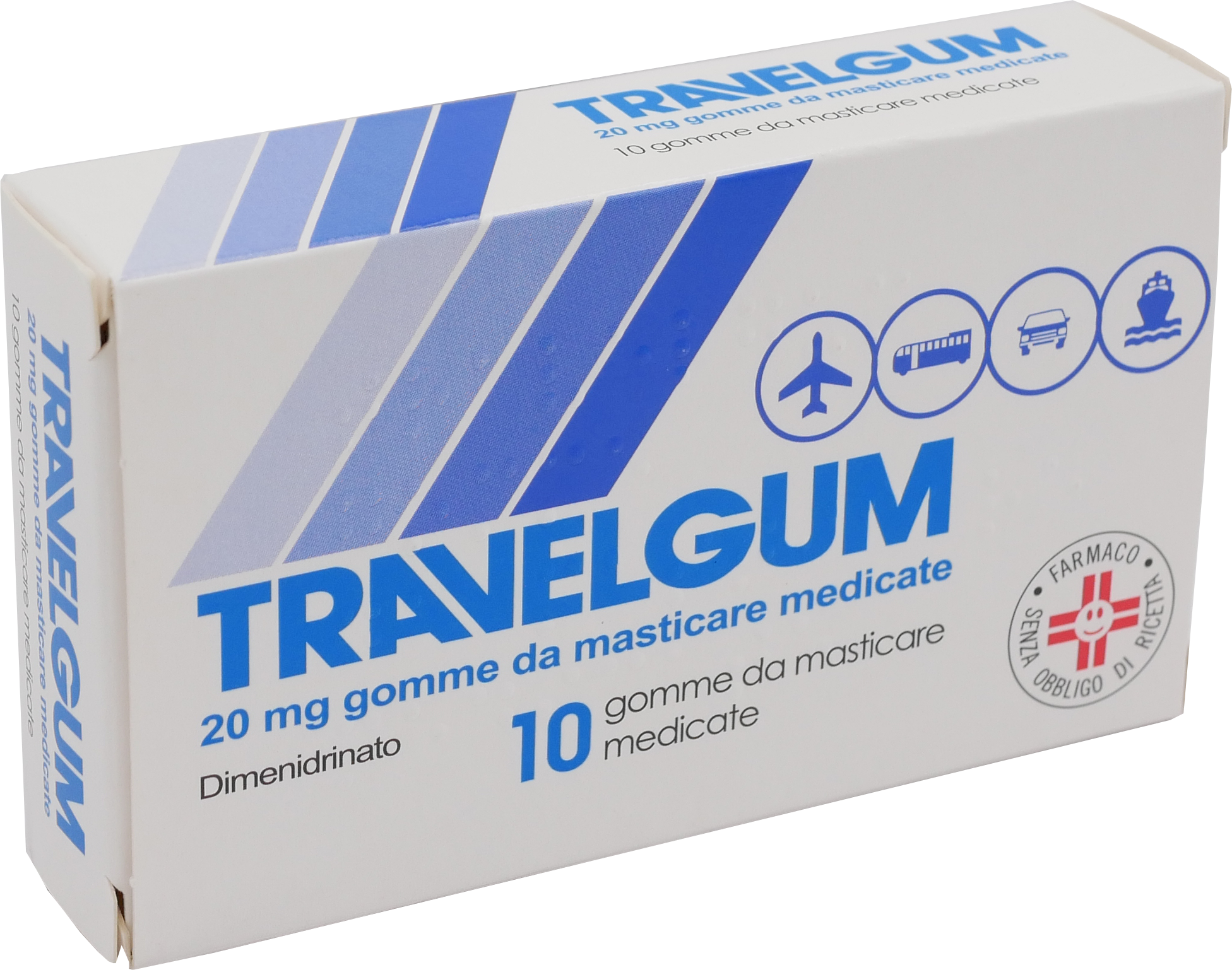 TRAVELGUM*10GOMME MAST 20MG GMM