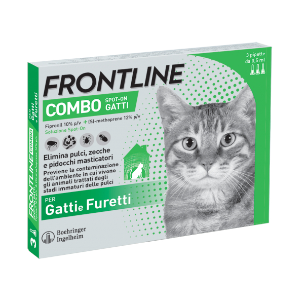 Frontline Combo Spoton Gatti E Furetti 3 Pipette Da 0,5ml