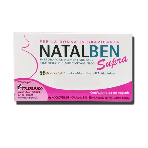 Natalben Supra 90 Capsule Molli Integratore Gravidanza Con Omega3 E Acido Folico