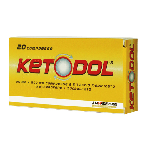Ketodol 20 Compresse 25 Mg + 200 Mg Rilascio Modificato