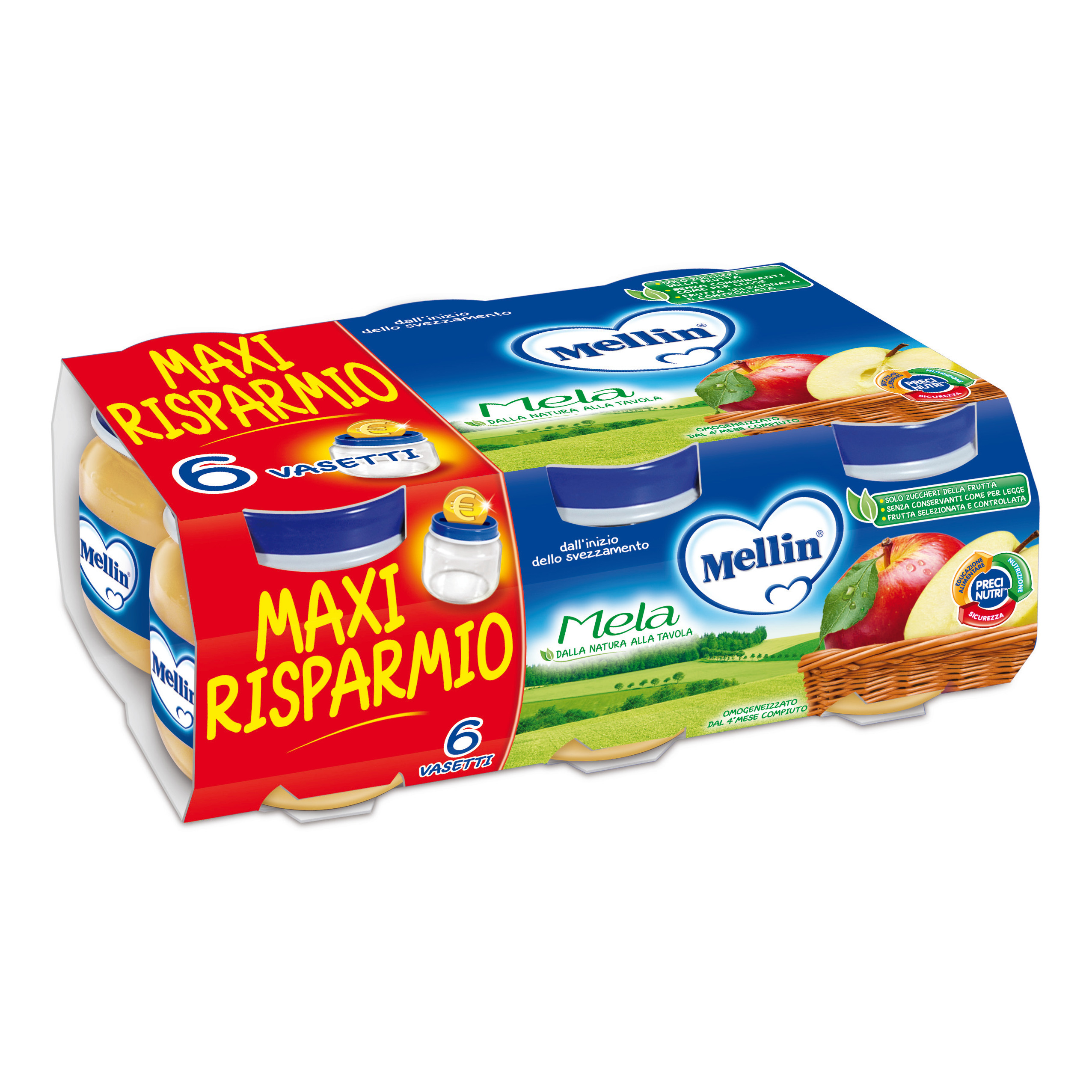 Mellin Omogeneizzato Mela 6x100g