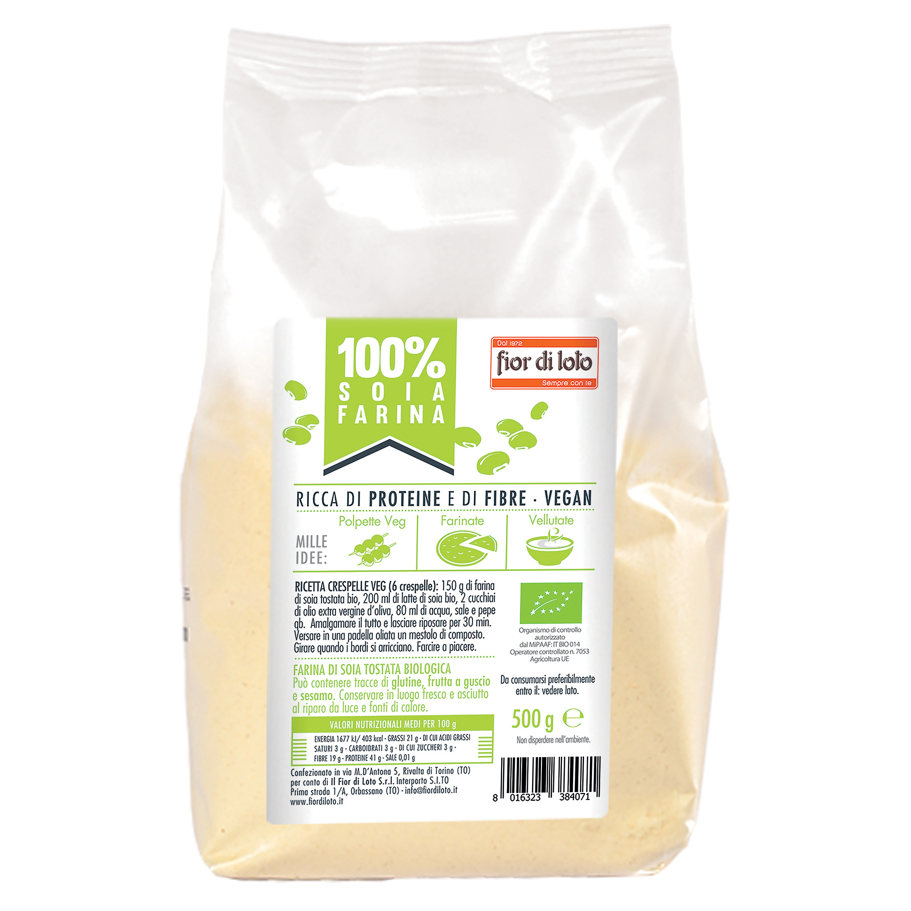 Farina Integr Soja 500g 1522s