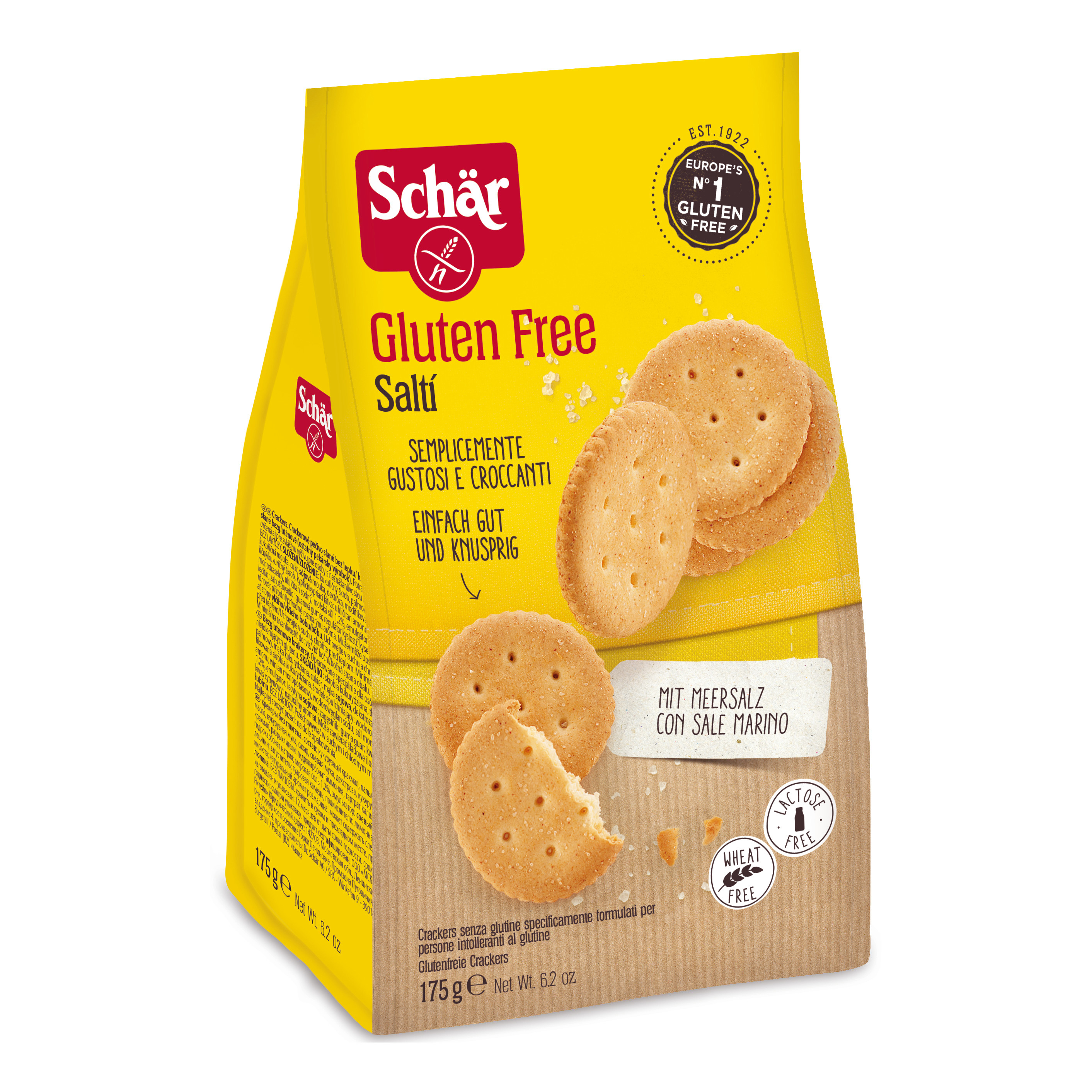 Schar Salti' Cracker Con Sale Marino Senza Lattosio 175 G
