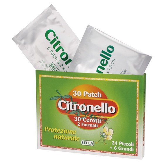 Citronello 30 Cerotti 2 Formati Antizanzare