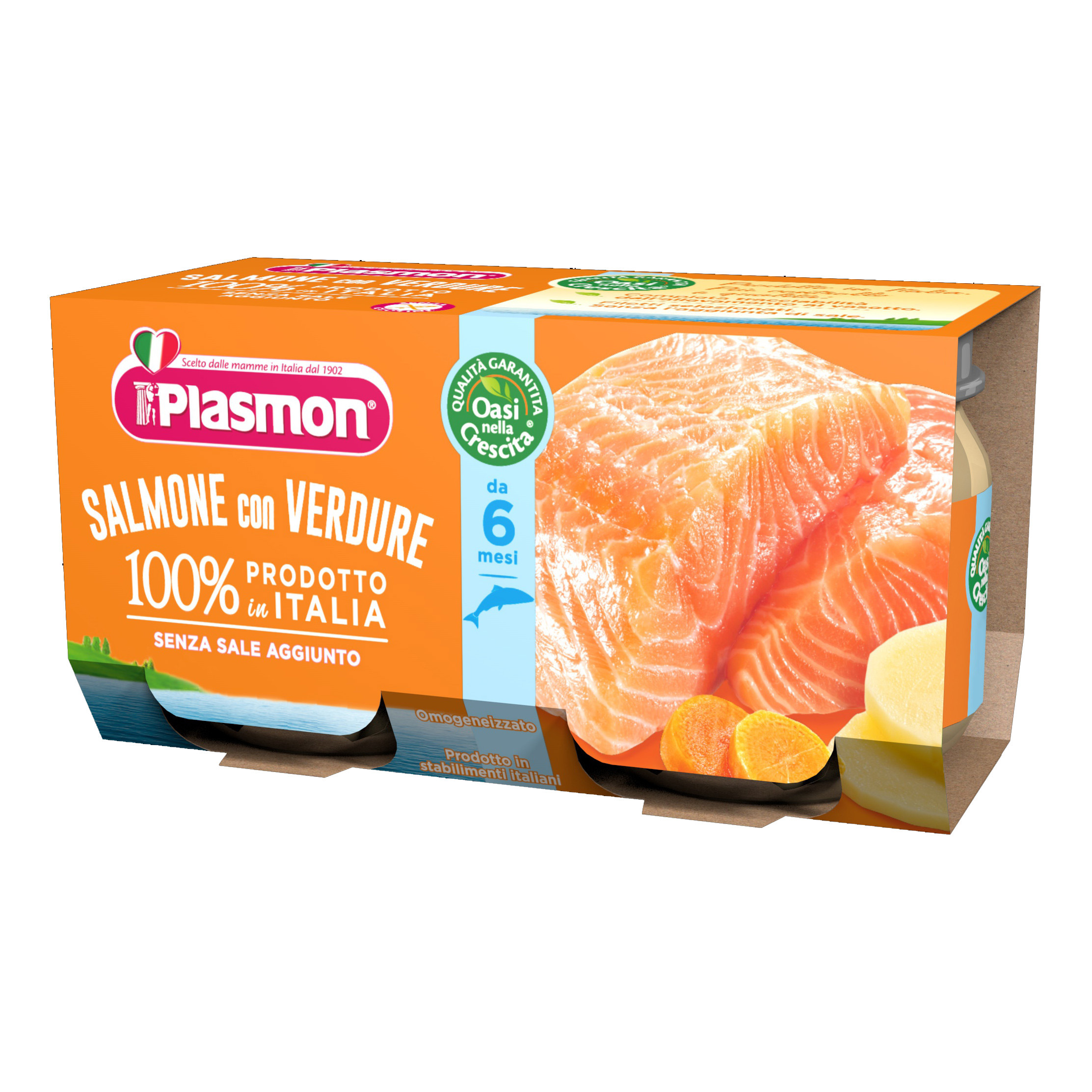 OMO PL.Salmone-Verdure 2x80g