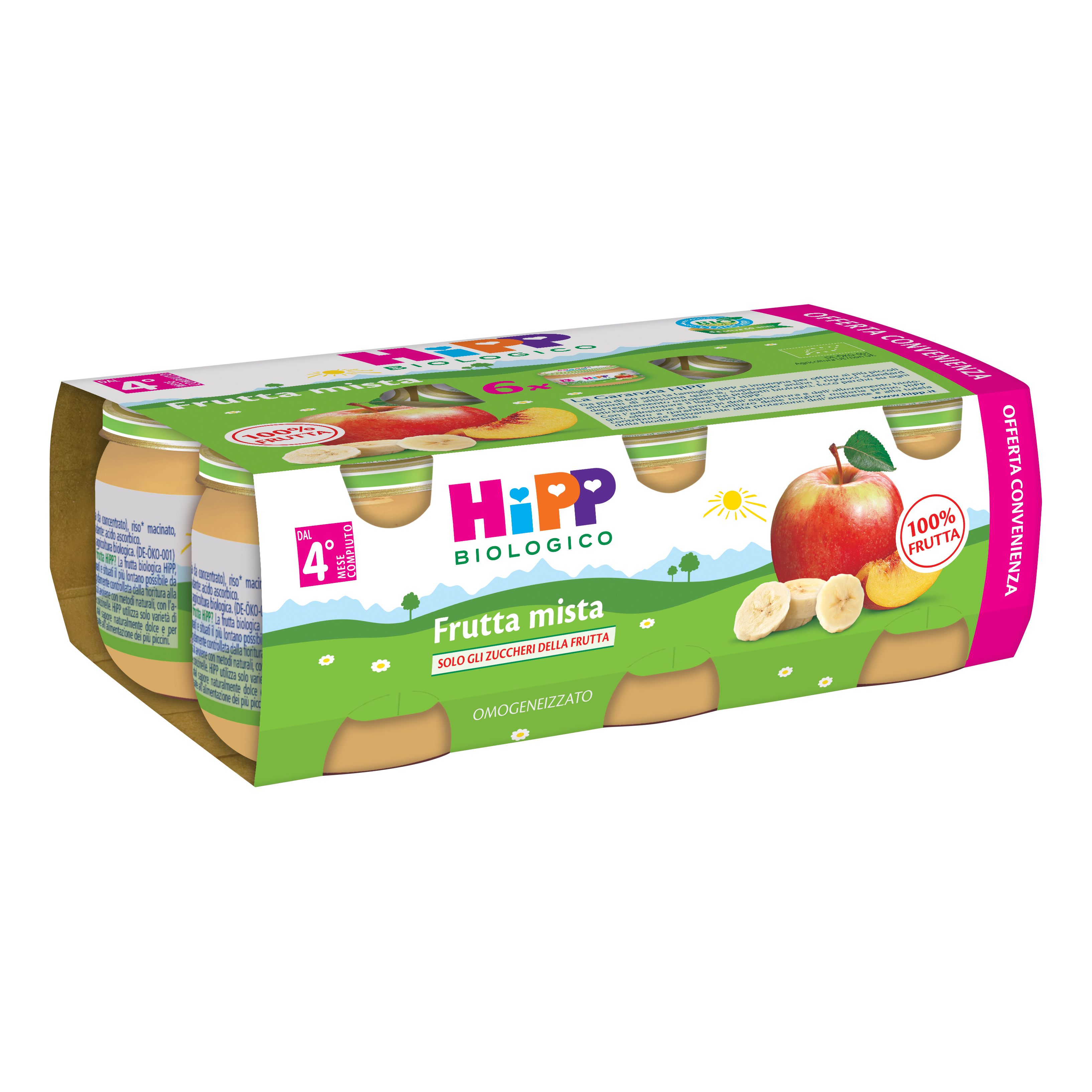 HiPP Omogeneizzato Frutta Mista Bio 6x80g Per Bambini