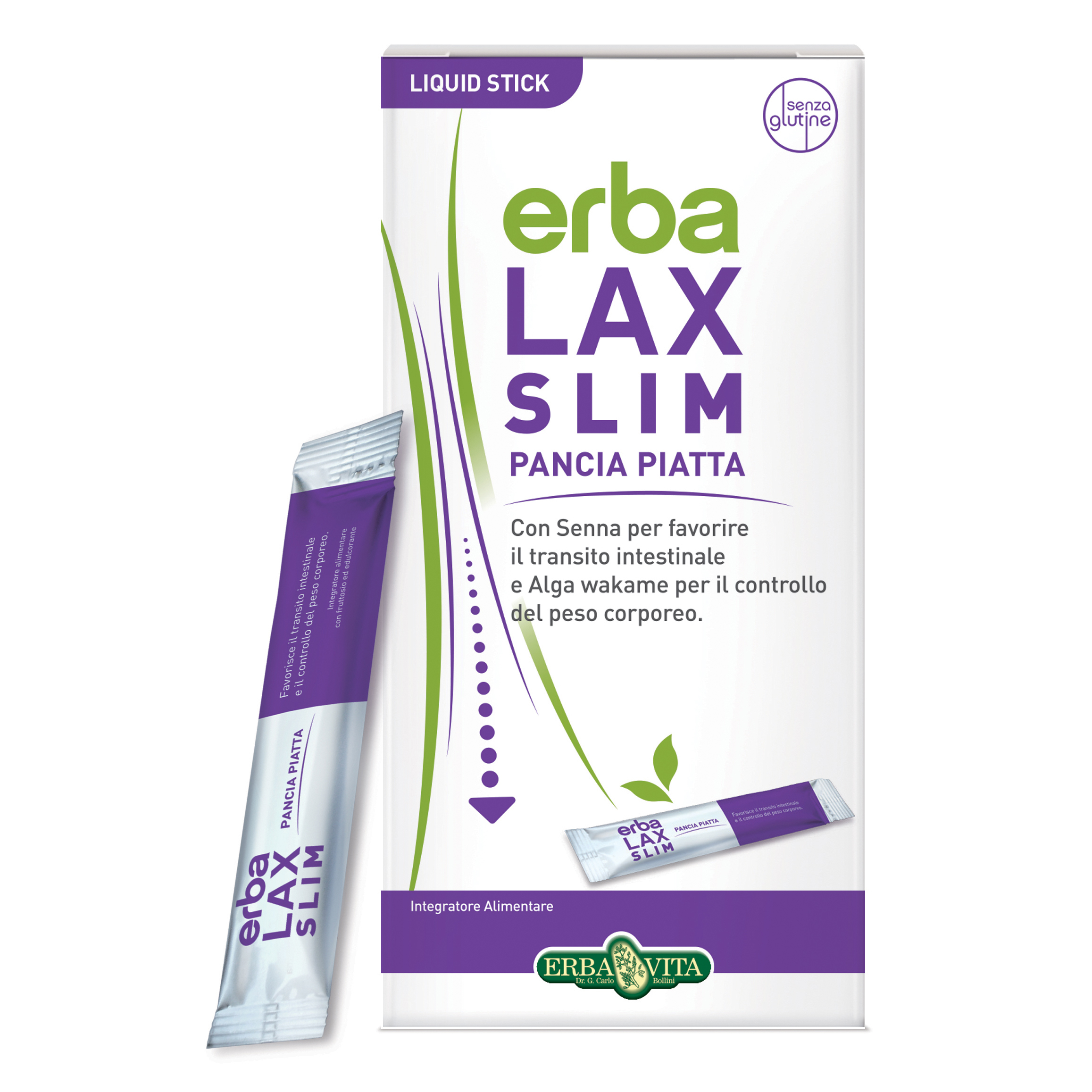 Erbalax Slim Pancia Piatta 12 Stick Liquidi 10ml Erbavita