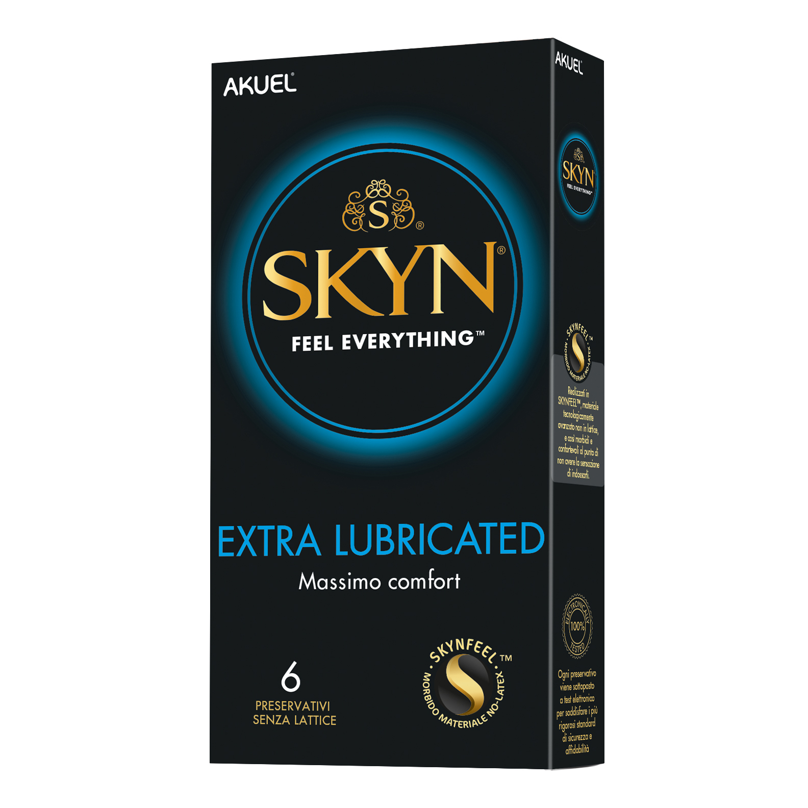 Akuel Skin Extra-Lubrificato 6Pezzi