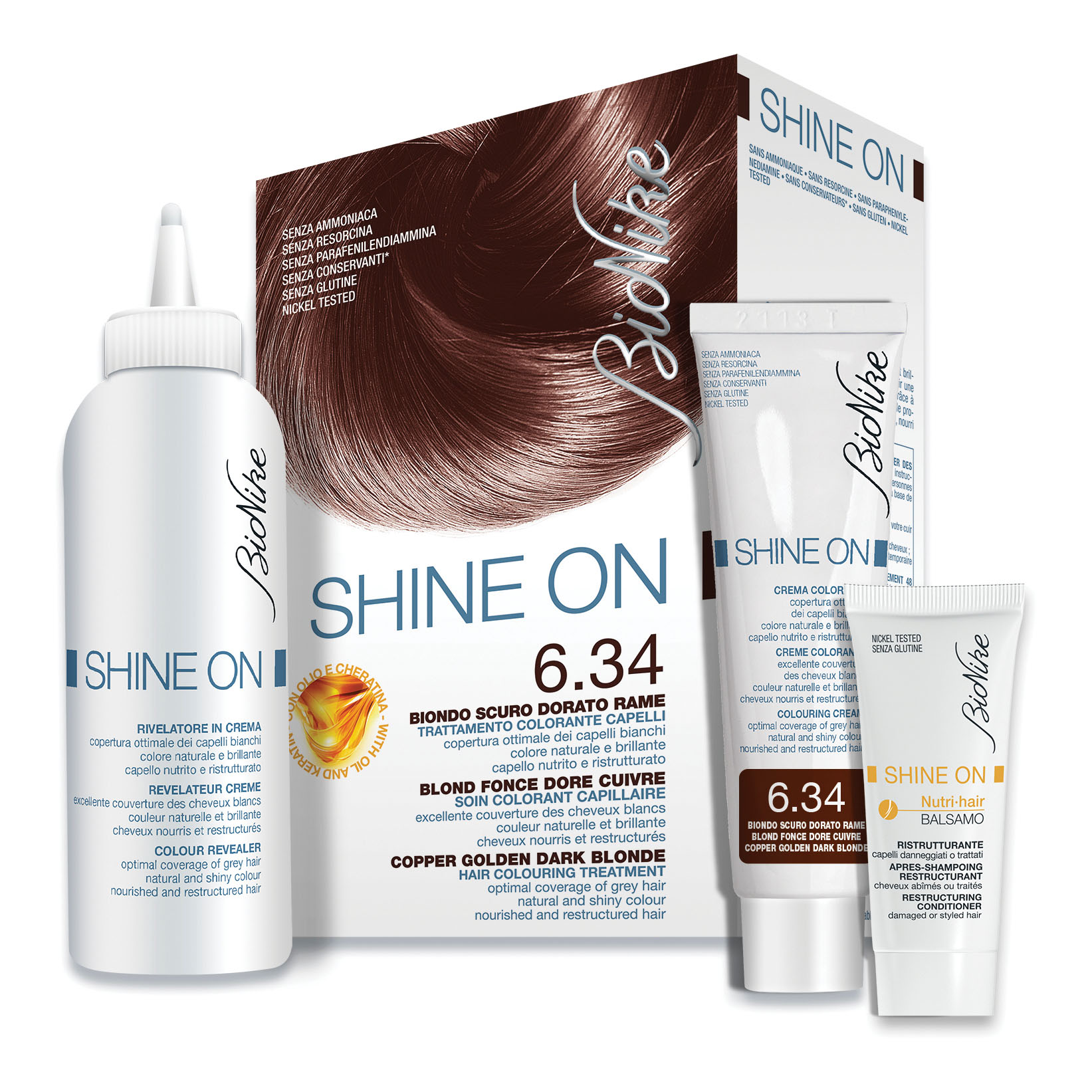 Shine On Capelli Biondo Scuro Dorato Rame 6.34