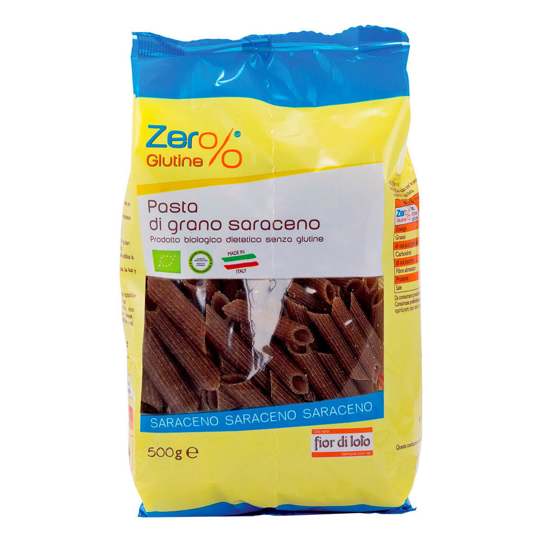 ZERO% G PENNE GRANO SARAC BIO