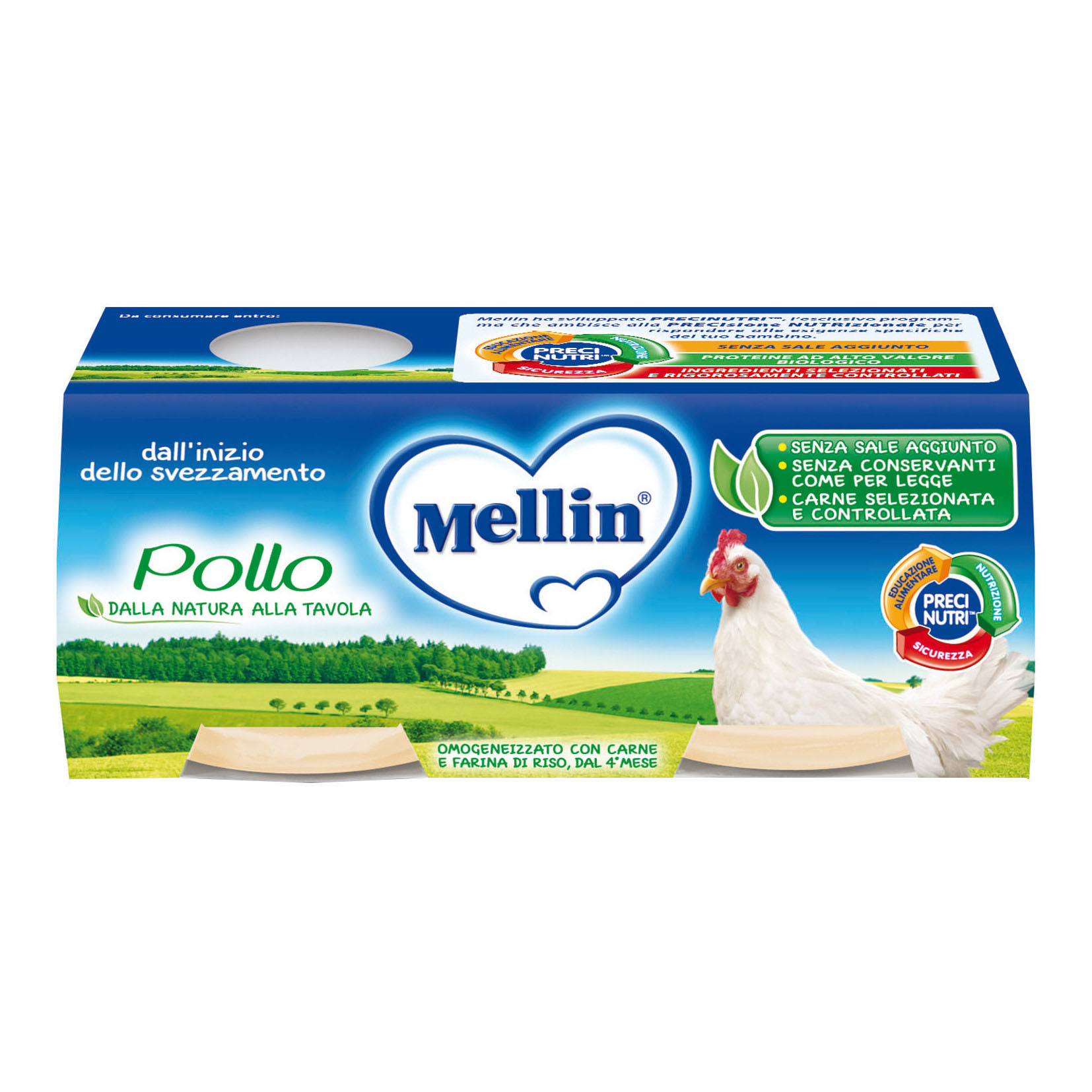 Omogeneizzato Mellin Pollo 2x120g