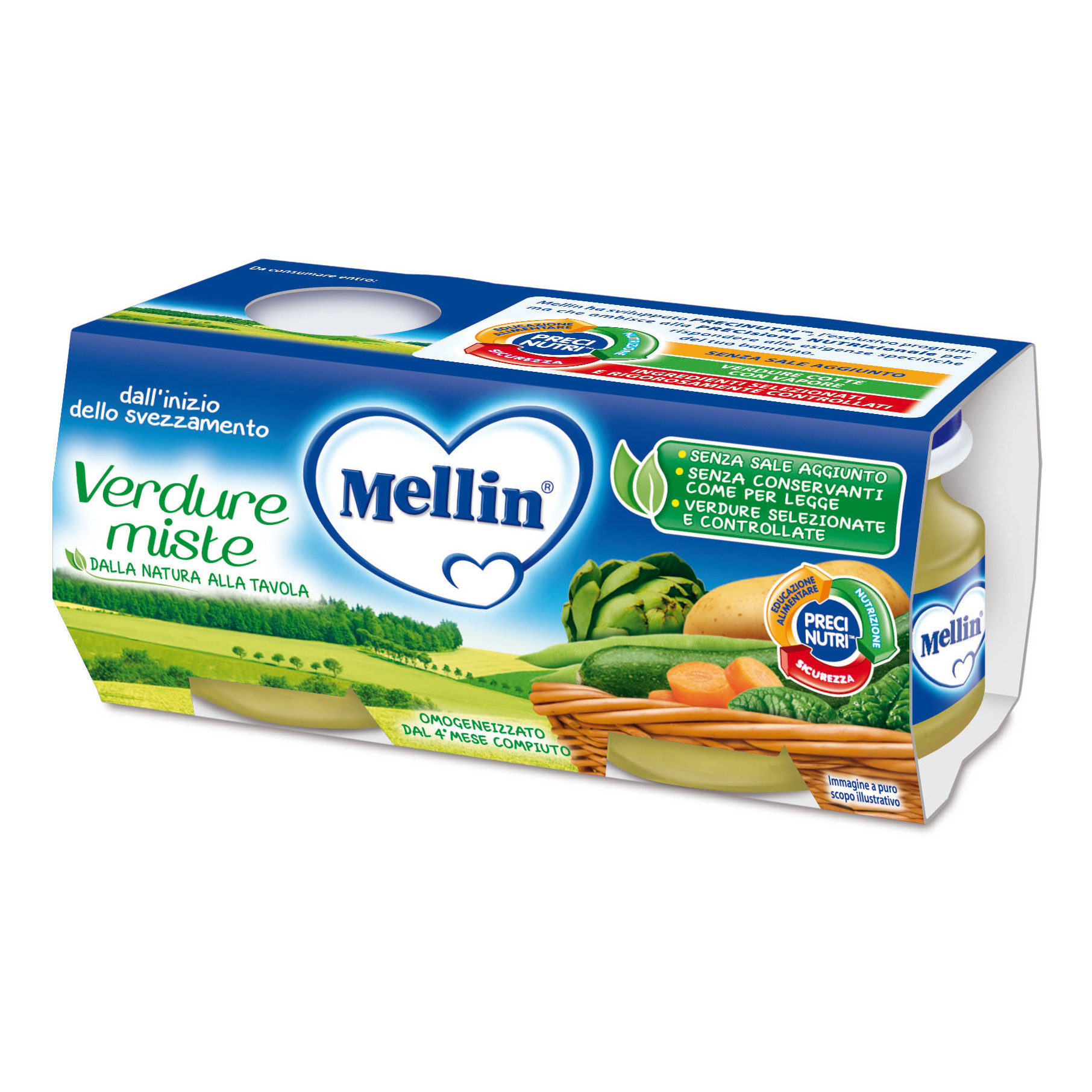 Omogeneizzato Mellin Verdure Miste 2x80g