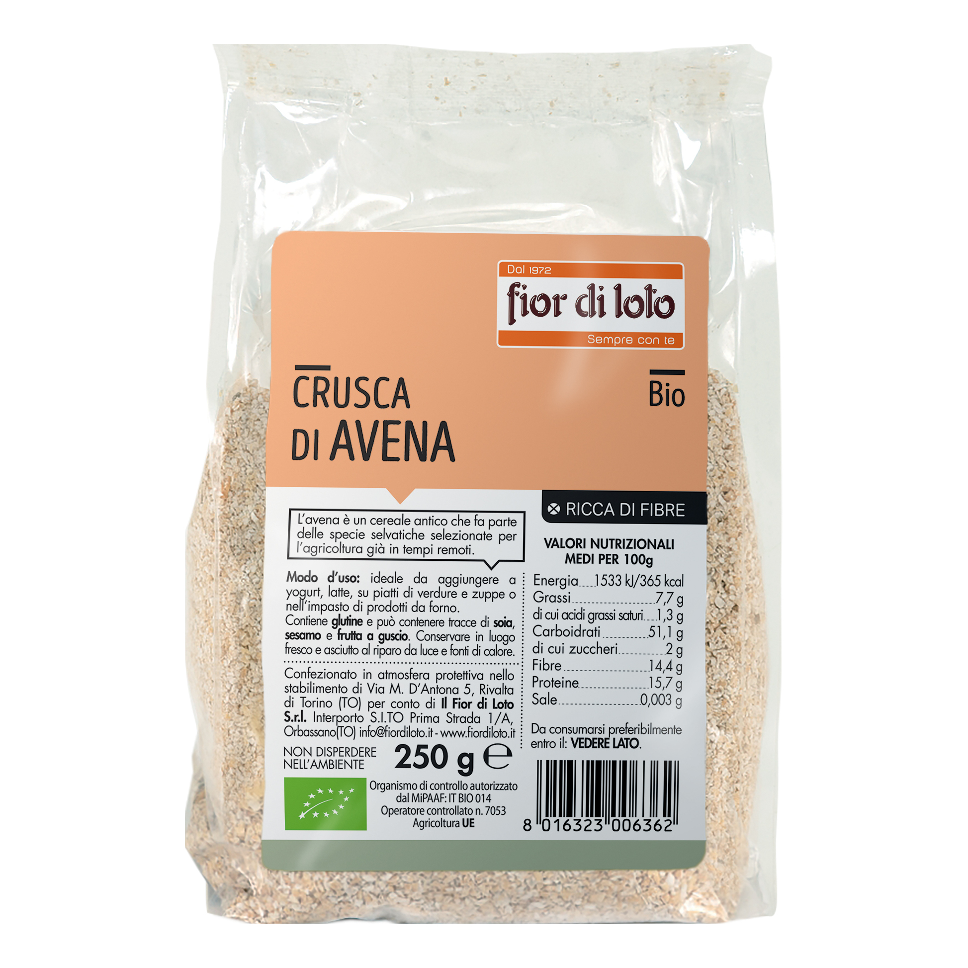 Crusca Avena Bio 250g